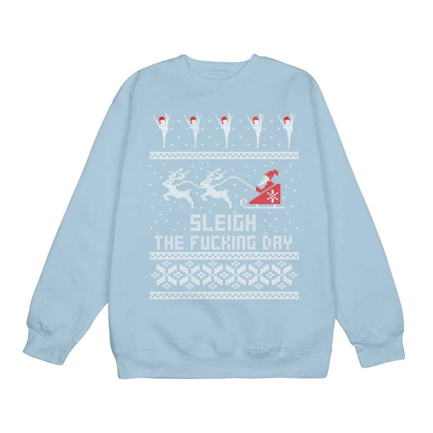 Zoe Roe Holiday Crewneck Sweatshirt Light Blue